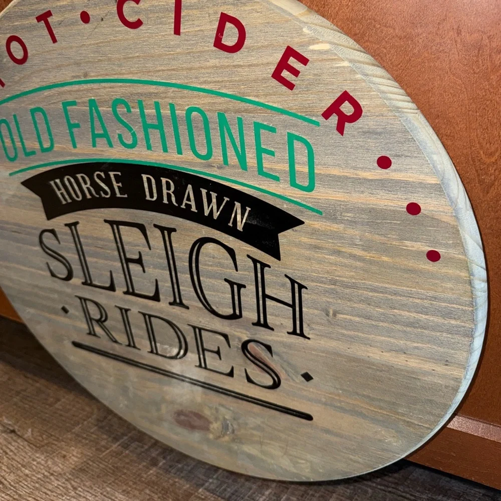 Handmade Christmas Wooden Sign for Front Door